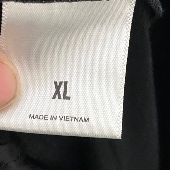 Express Women’s XL High Rise Ankle Pants Black Linen Blend Joggers Pull On - Picture 5 of 10